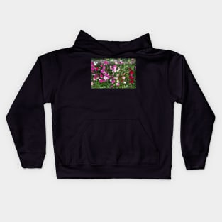 Natural background with pink flowers Kids Hoodie